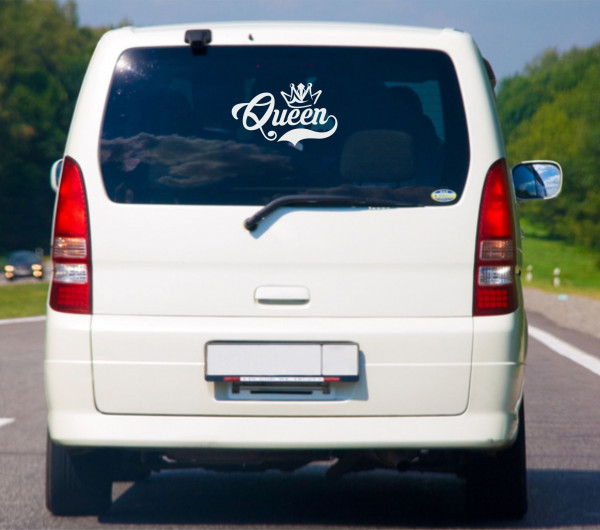 Aufkleber Queen Schriftzug mit Krone
